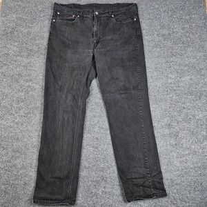 Levis 541 Jeans Mens 38x34(31) Black Athletic Taper Leg Stretch Denim Dark Wash